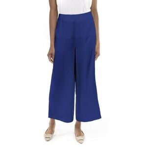 Badgley Mischka Wide Leg Crop Blue Pants